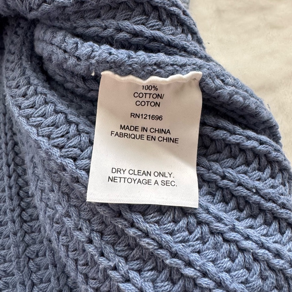 Demylee Tyler Textured Knit Oversized Sweater Size XS Washed Blue - Picture 4 of 6
